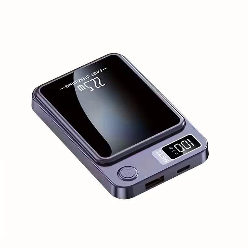 Power Bank Portátil Sem Fio com Capacidade de 10000mAh, Suporta Carregamento Rápido de 22.5W