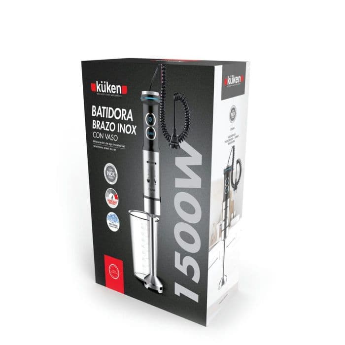 BATIDORA BRAZO INOX 1500W VASO KUKEN PREMIUM