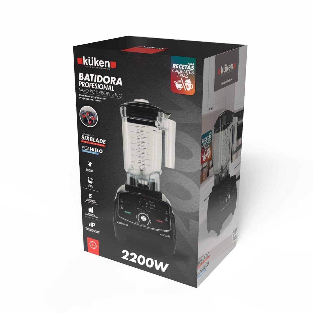 LIQUIDIFICADOR PROFISSIONAL KUKEN 2L. 2200W.
