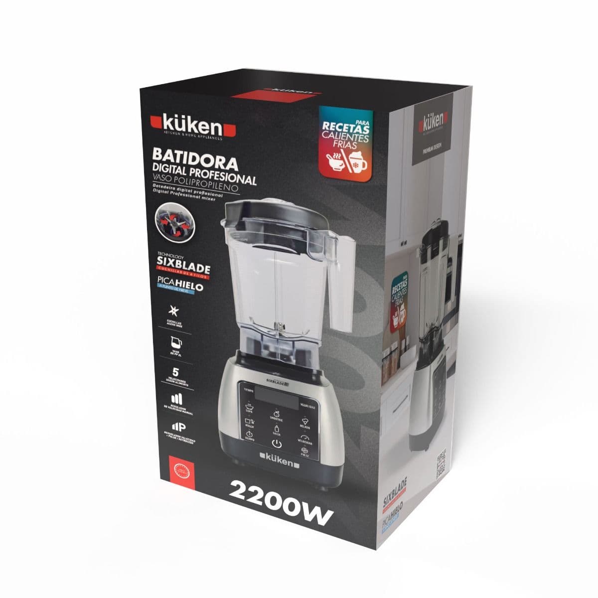 LIQUIDIFICADOR COM VISOR DIGITAL 2L. 2200W