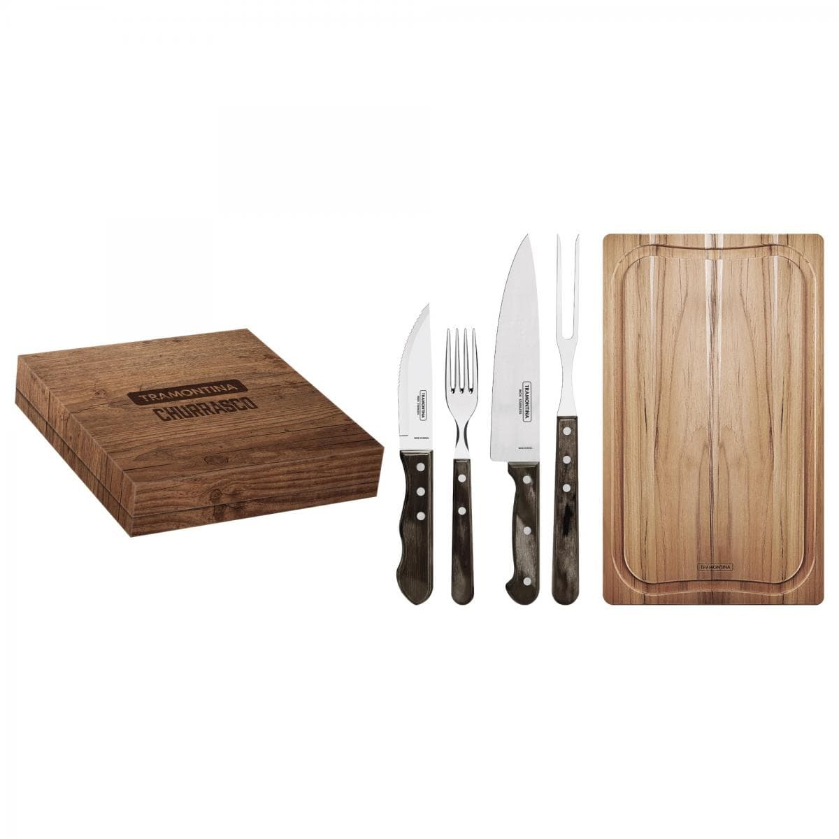 Kit para Churrasco Polywood 15Pçs