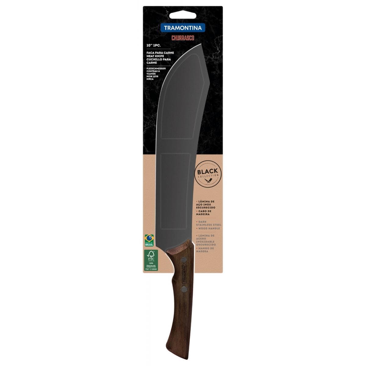 Faca para Carne 25,5cm Churrasco Black
