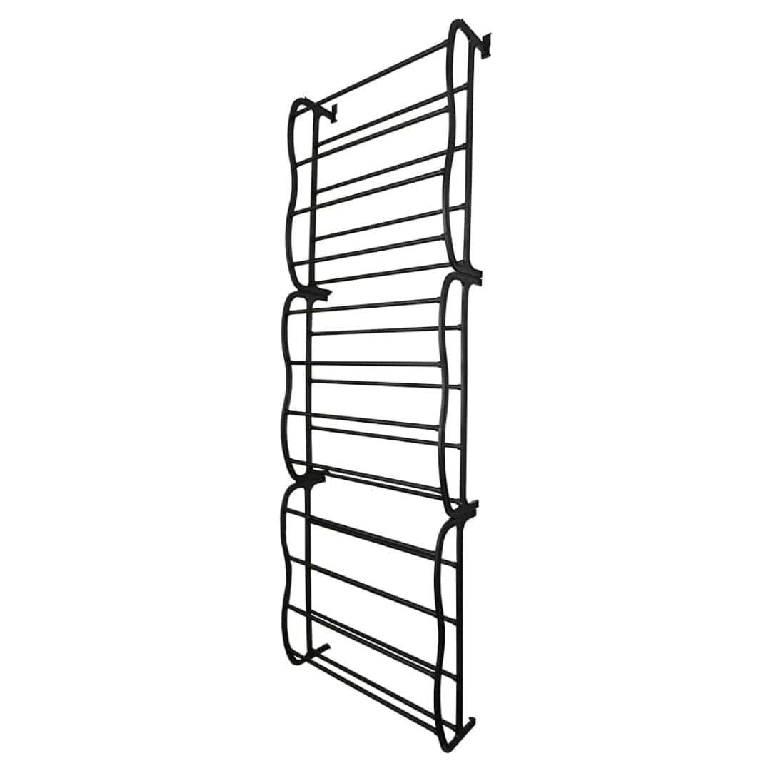 Sapateira vertical de parede e porta para 36 pares - Preta - GH216
