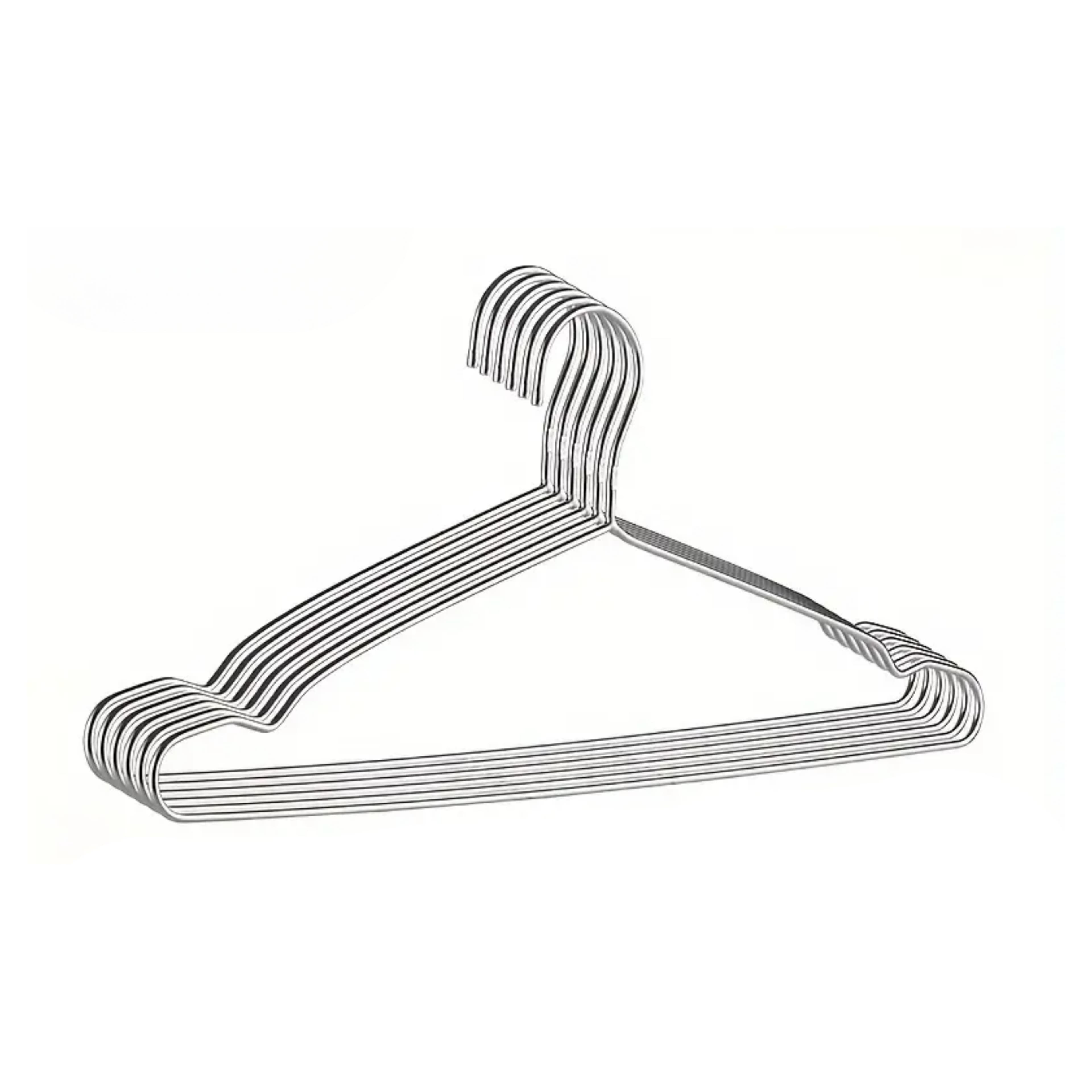 Cabides de Metal 10Und GlobalPort com Barra para Calças e Entalhes (40 x 20 cm)