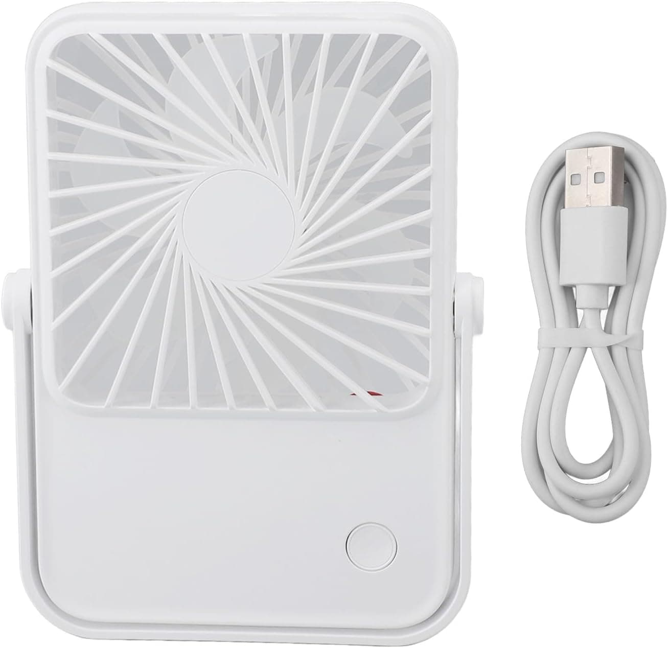 Mini Ventilador de Mesa Portátil Recarregável USB – 3 Velocidades, Design Compacto