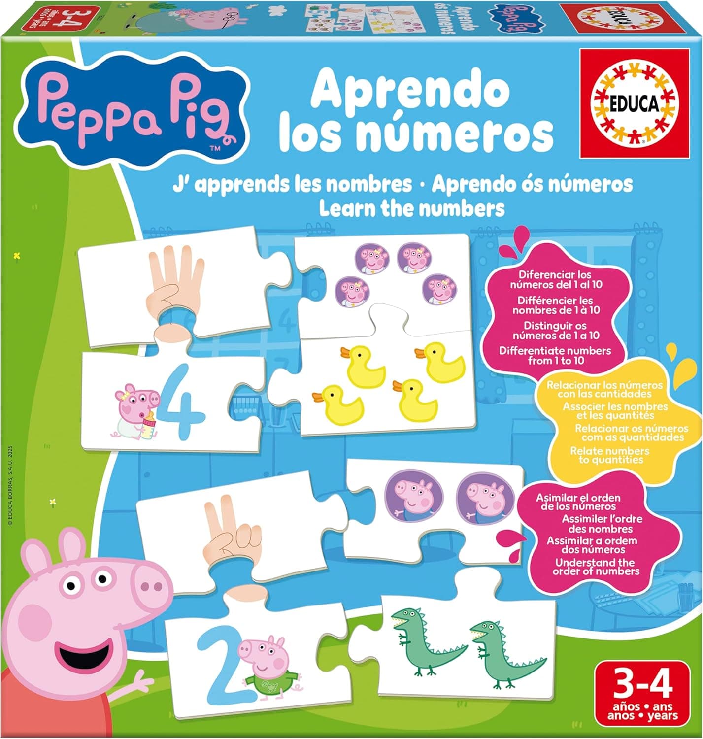 Aprender Números Peppa Pig 16224 - EDUCA