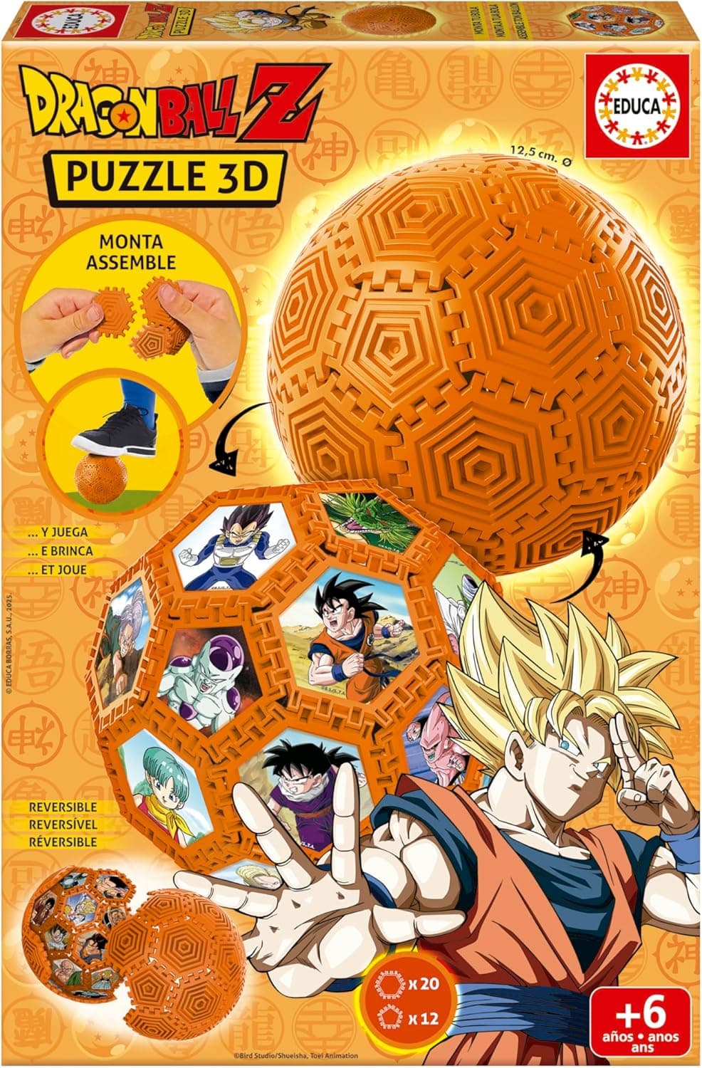 3D Puzzle de futebol Dragon Ball com 32 peças - EDUCA