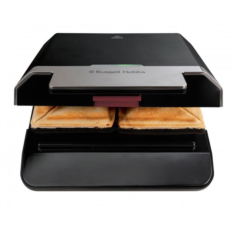 Sanduicheira Russell Hobbs Creations Easy Clean 26800-56 para 2 Sandes 750 W com Placas Antiaderentes – Preta e Inox